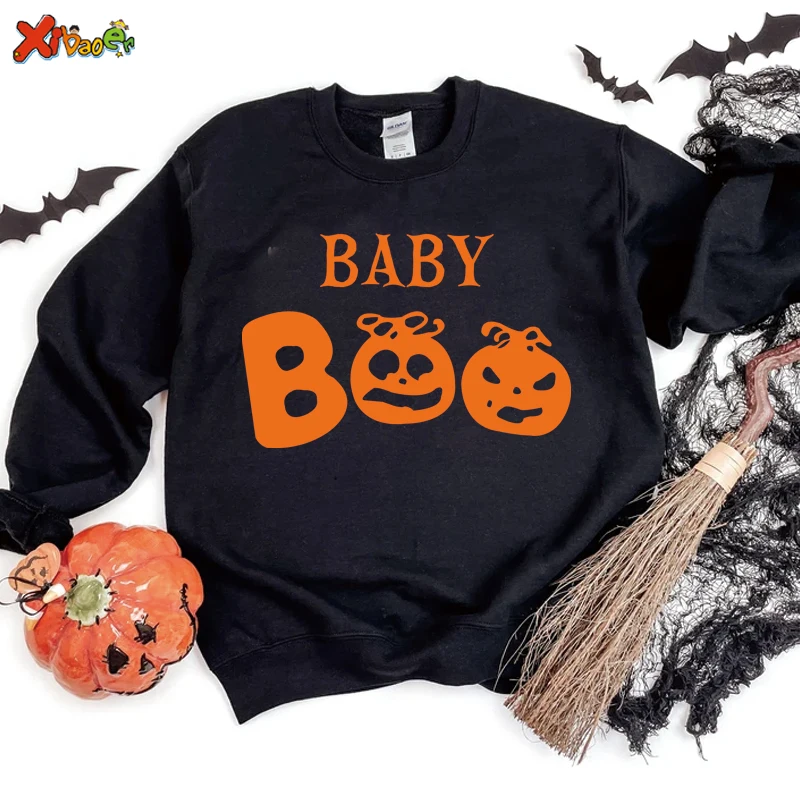 

Halloween Family Matching Outfits Long sleeved T Shirt Sweatshirt Pumpkin Sweatshirt Kids Pullover Casual Hoodies Tracksuit