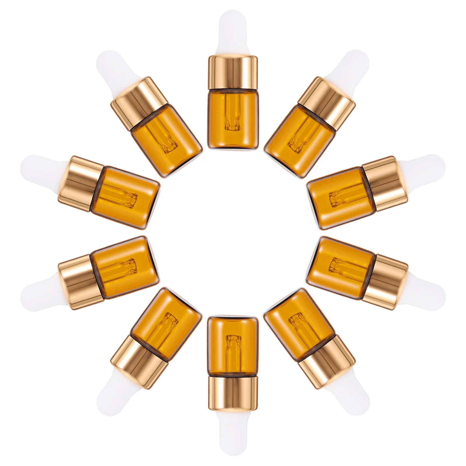 

30Pcs 2ml Translucent Glass Dropper Bottle Uv Protection Travel Bottle for Oils Essential Oil Holder Dispenser Container