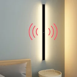 Moderne wasserdichte Outdoor lange Streifen LED Wand leuchte Bewegungs sensor Außen beleuchtung Veranda Lichter Balkon Garten leuchten Wand leuchte