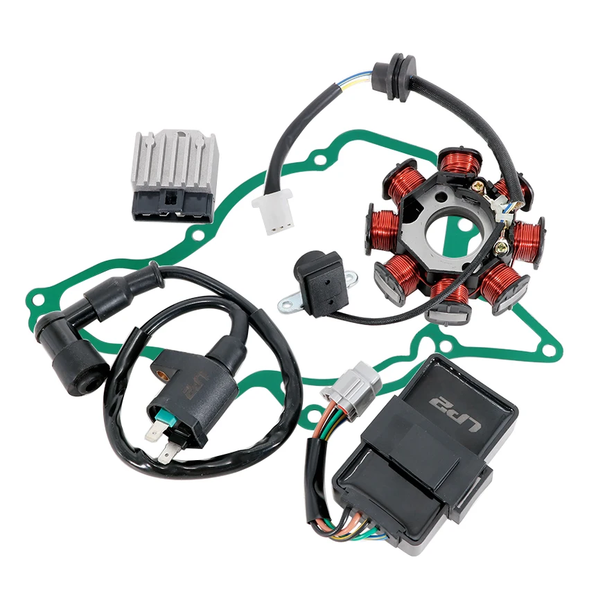 5 PCS For Suzuki DRZ110 2003-2005 Year Ignition Coil Stator CDI Box Regulator Gasket K2111-91612 / 21119-1612 / K2106-61086