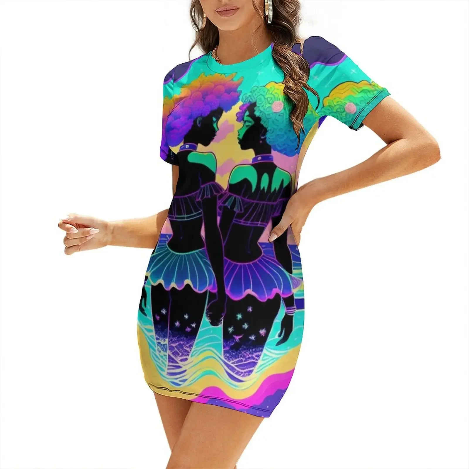 

Mergirl and Her Girl Short-Sleeved Dress dresses women summer 2025 party dresses woman evening dress women prom dresses Dress