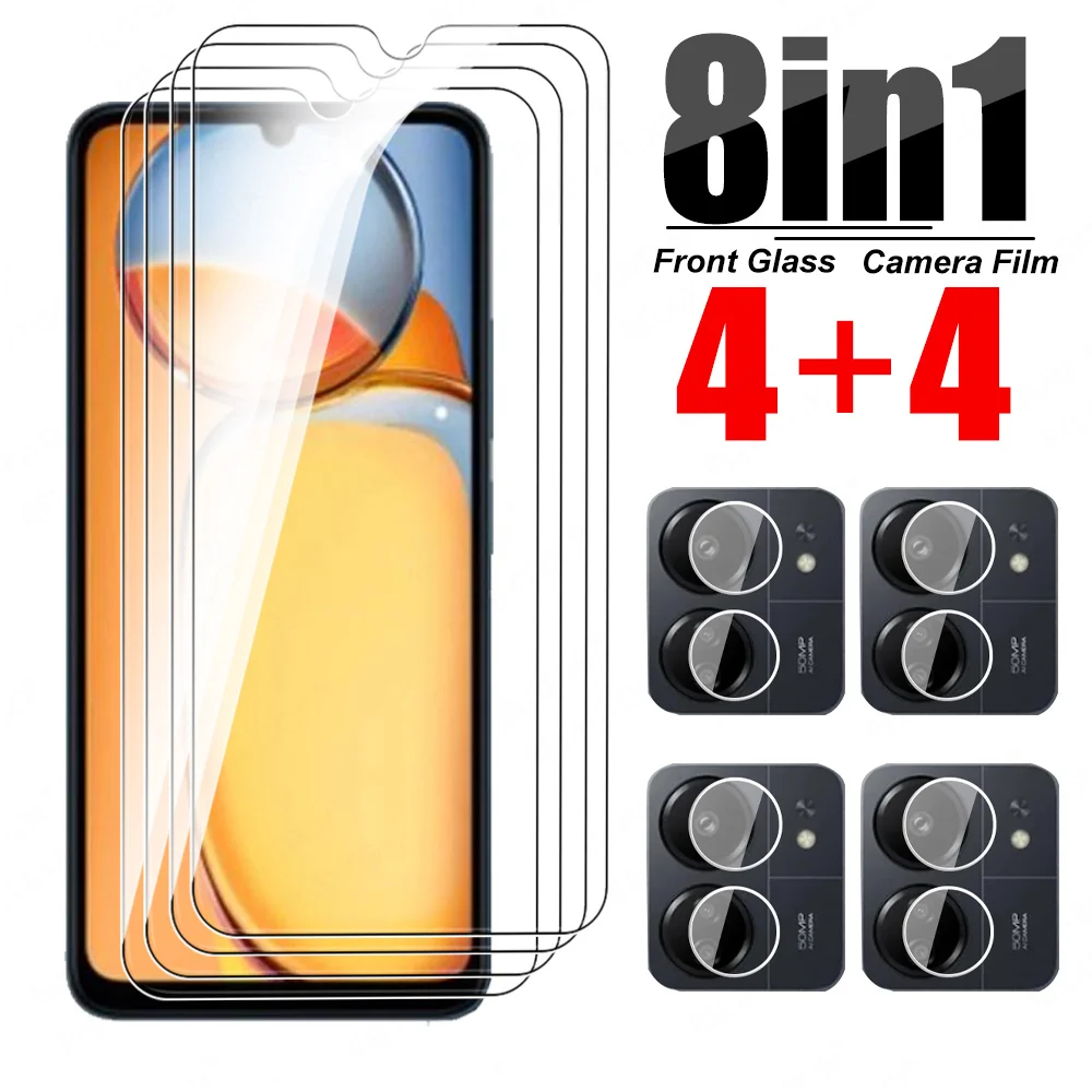 Redme 13C Glass 8To1 Film lensa pelindung layar, kaca Tempered kamera Xiaomi Redmi 13C 4G Redmy 13 C C13 Redmi13C 6.74 inci