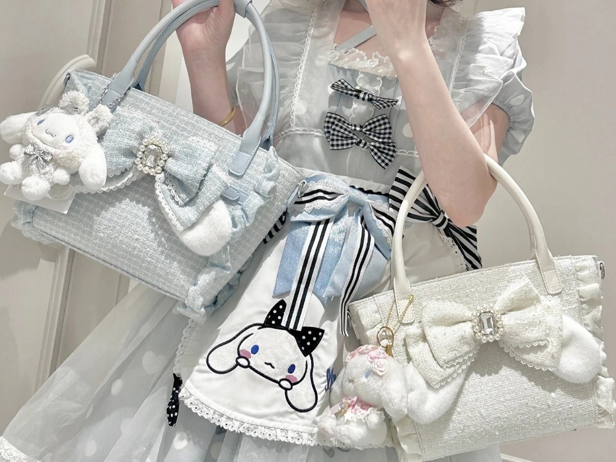 

Japanese Style Casual Handbags for Women Lace Small Handbag Sweet and Cute Crossbody Bag Elegant Bags Mass-Produced