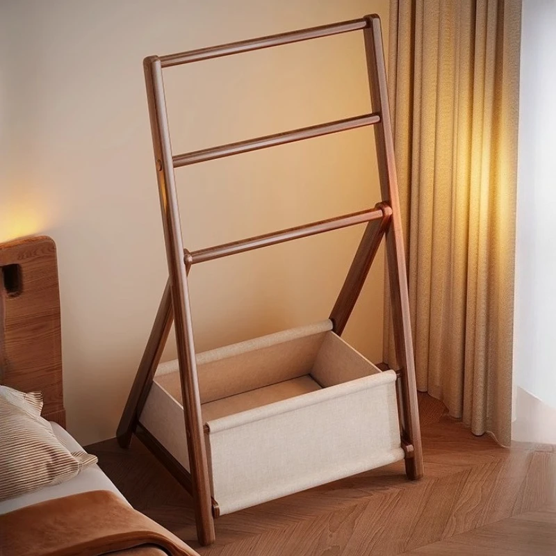 رف ملابس لغرفة النوم الاسكندنافية، غرفة معيشة صغيرة، رف تجفيف بسيط داخلي، موفر للمساحة، أثاث منزلي عتيق #3