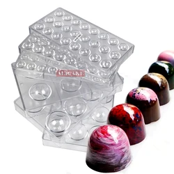 New Polycarbonate Chocolate Mold Professional Sphere Bonbons Candy Acrylic Mold 21 Cavity Confectionery Baking Pastry Utensils