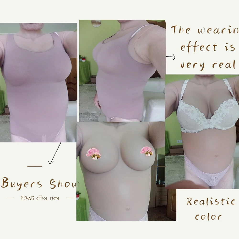 Silicone Breasts Realistic 7TH GEN No Oil Crossdresser Forms Fake Boobs Tits Enhance  Drag Queen Cosplay Crossdressing Tits