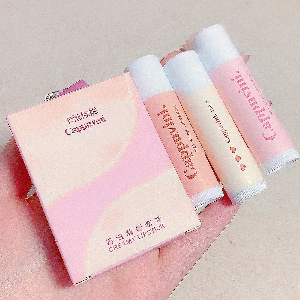 1/3 ชิ้น/เซ็ตลิปสติกให้ความชุ่มชื้นกันน้ํา Long Lasting Nourishing Lip Care Anti-drying Exfoliating สี Lip Balm เครื่องสําอาง