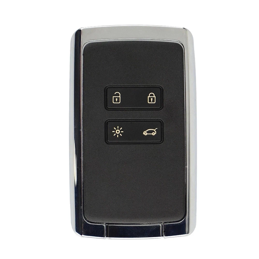 OkeyTech Car Alarm 4 Button Smart Remote Key For Renault Megane 4 Keyless Go / Entry Car Key 434mhz Hitag AES 4A Chip