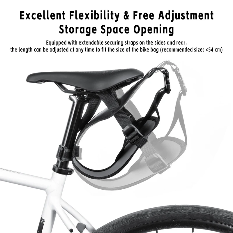 Quick-Release Bicycle Saddle Bag Holder Adjustable Universal Rear Pannier Rack Mount for Bike Seat Bag, Cycling Accessories