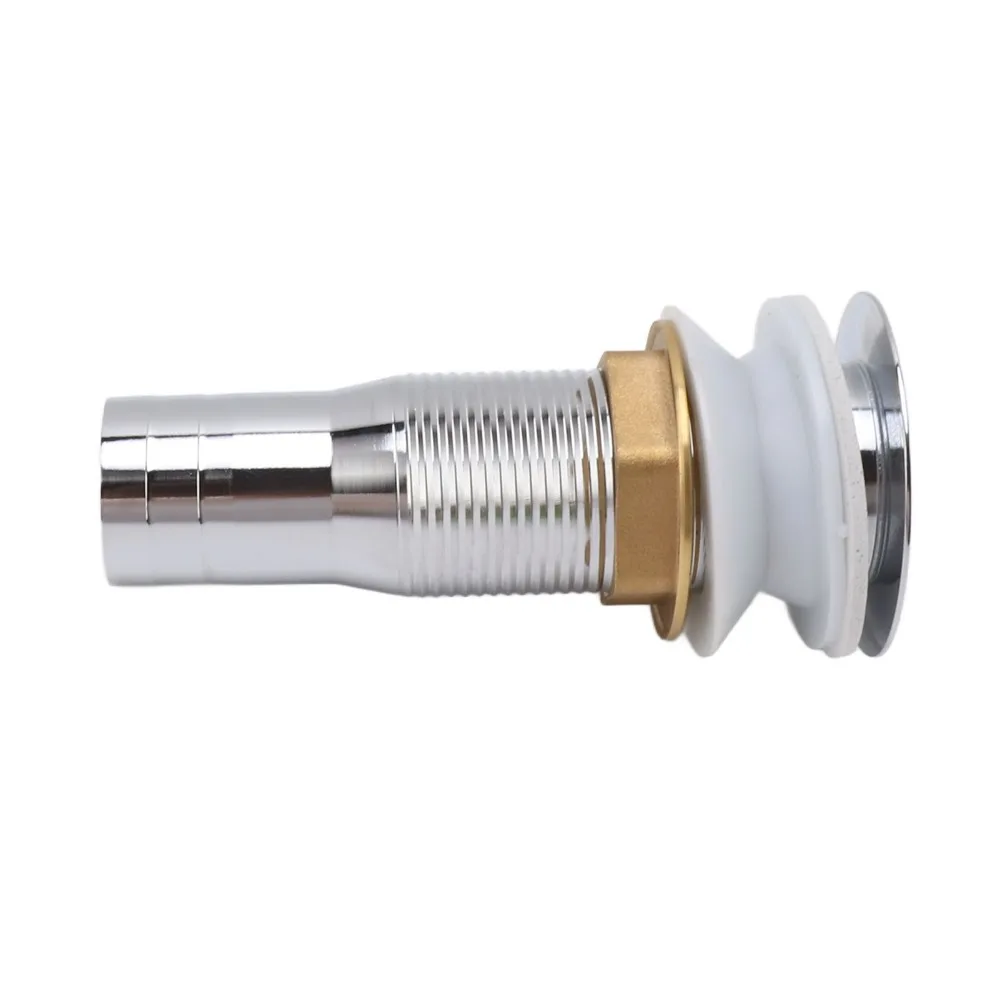 with Overflow Bathroom Sink Drain Flip Top Stainless Steel Drain Stopper Anti Blocking Short Design Vanity Vessel Drain