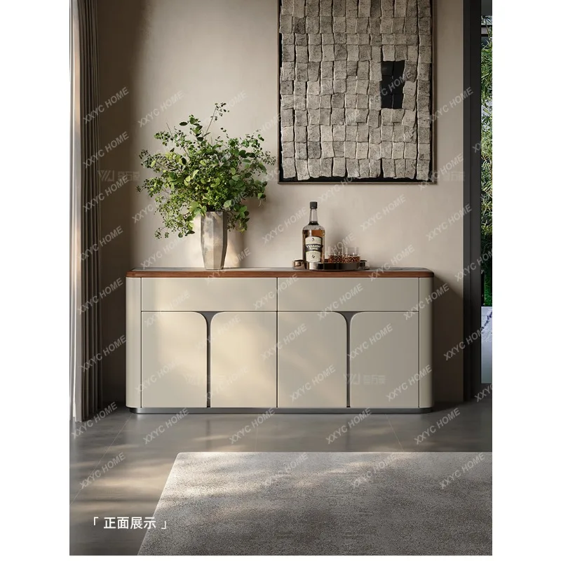 XXminimalist dining side cabinet integrated storage cabinet against the wall, living room floor high-end light luxury