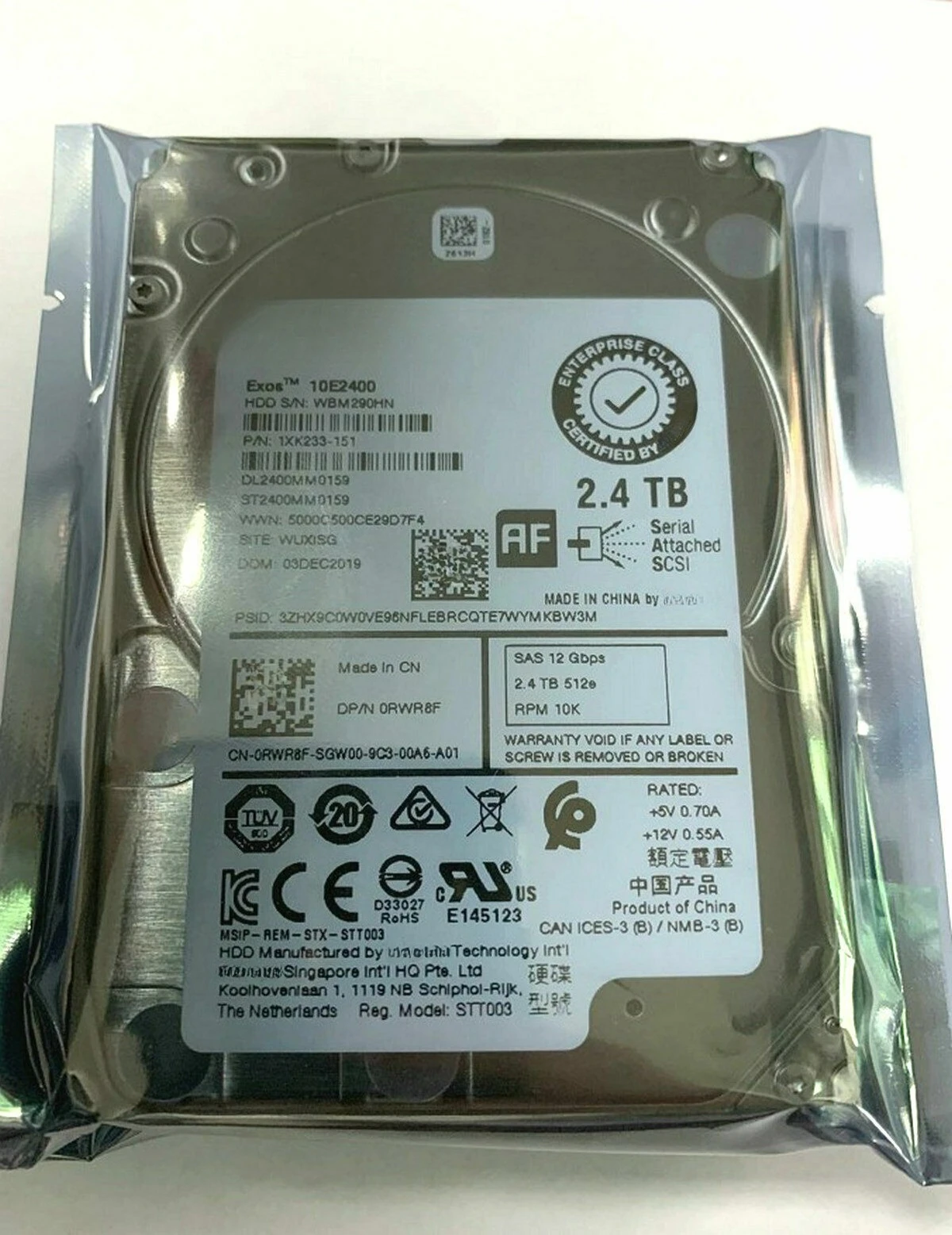 New RWR8F 2.4TB 10K SAS 2.5