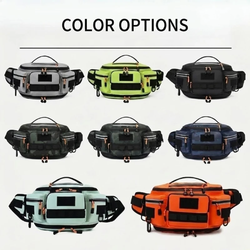 Ergonomic Grip Fishing Waist Bag 1Pc Waterproof Tactical Fanny Pack Lure Gear Storage Chest Rig Pouch Bass Carp Sea Tackle