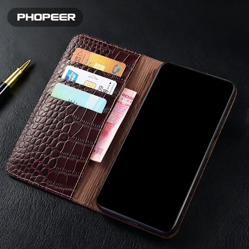 Genuine Leather flip Case for Asus Rog Google Pixel 9A 9 8 8A 7 6 6A 5 4A 3 2 A XL Pro Crocodile pattern card pack phone case - view 6