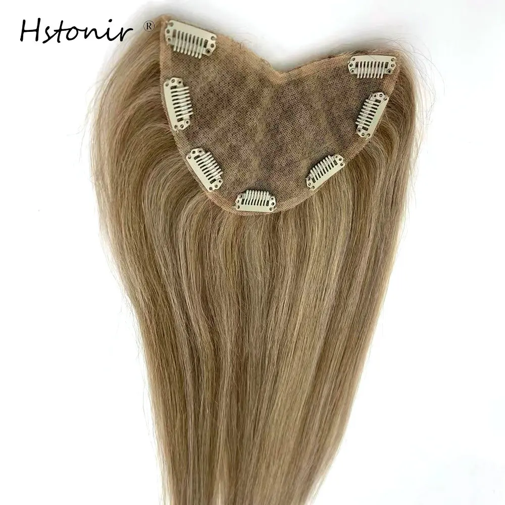 Hstonir Pelo Natural Humanopelo Natural Humano Woman Hair Toupee Clip In Hair Extensions Human Hair Toppers Topers Haire TP44