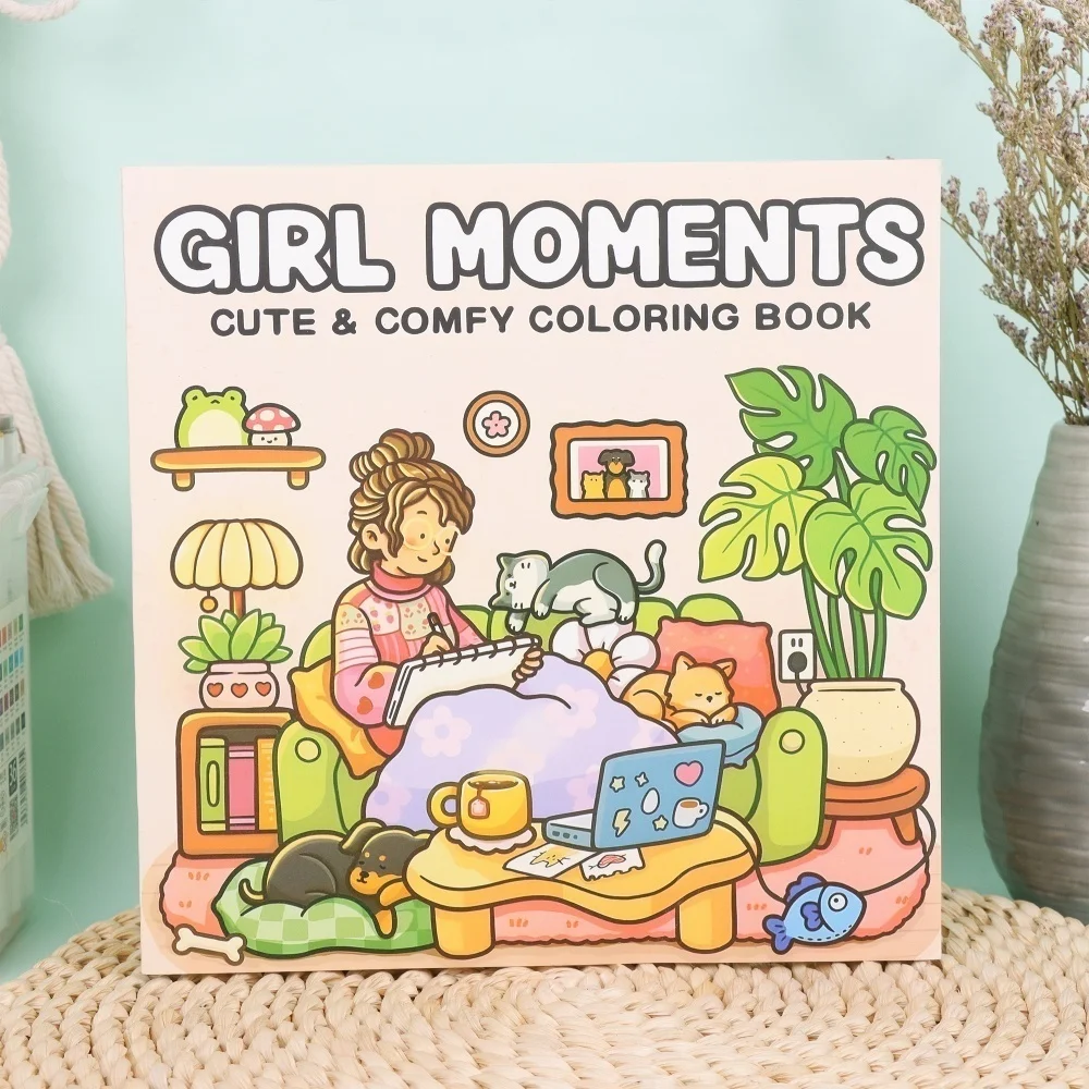 Girl Moments: Coloring Book for Adults & Teens, Cozy Space to Inspire Creative DIY Art