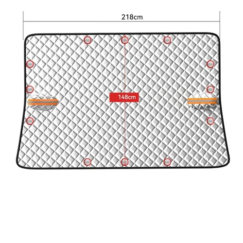 Imagen 2 del producto Cubierta magnética para parabrisas de coche, Protector UV para invierno, hielo, nieve, polvo, escarcha, parasol para ventana delantera de coche, cubierta para exteriores