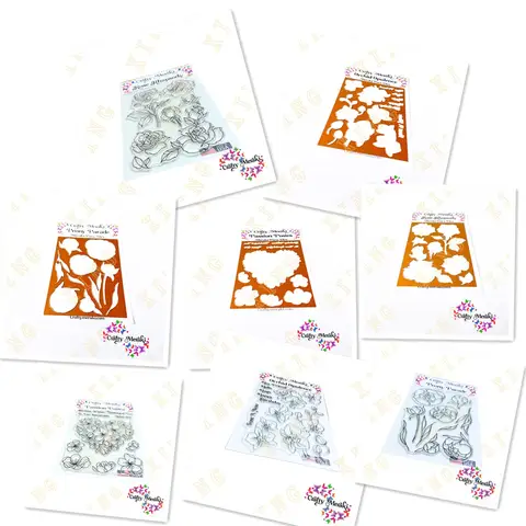 Passion Posies Rose Rhapsody Stansformar Och Stämplar Scrapbook Dagbok Dekoration Schablon Präglingsmall DIY Hälsningskort 10 best sales fantasifulla stämplar - №3