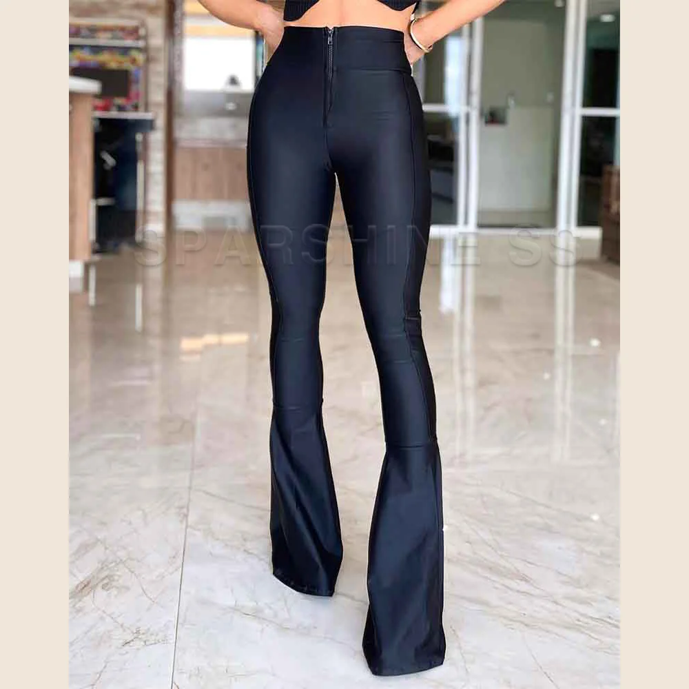 Woman Pants Seamless Vintage Flared Stretch Pants Workout Sport Leggings Women Daily Outfit Gym Legging Pants Flared Trousers