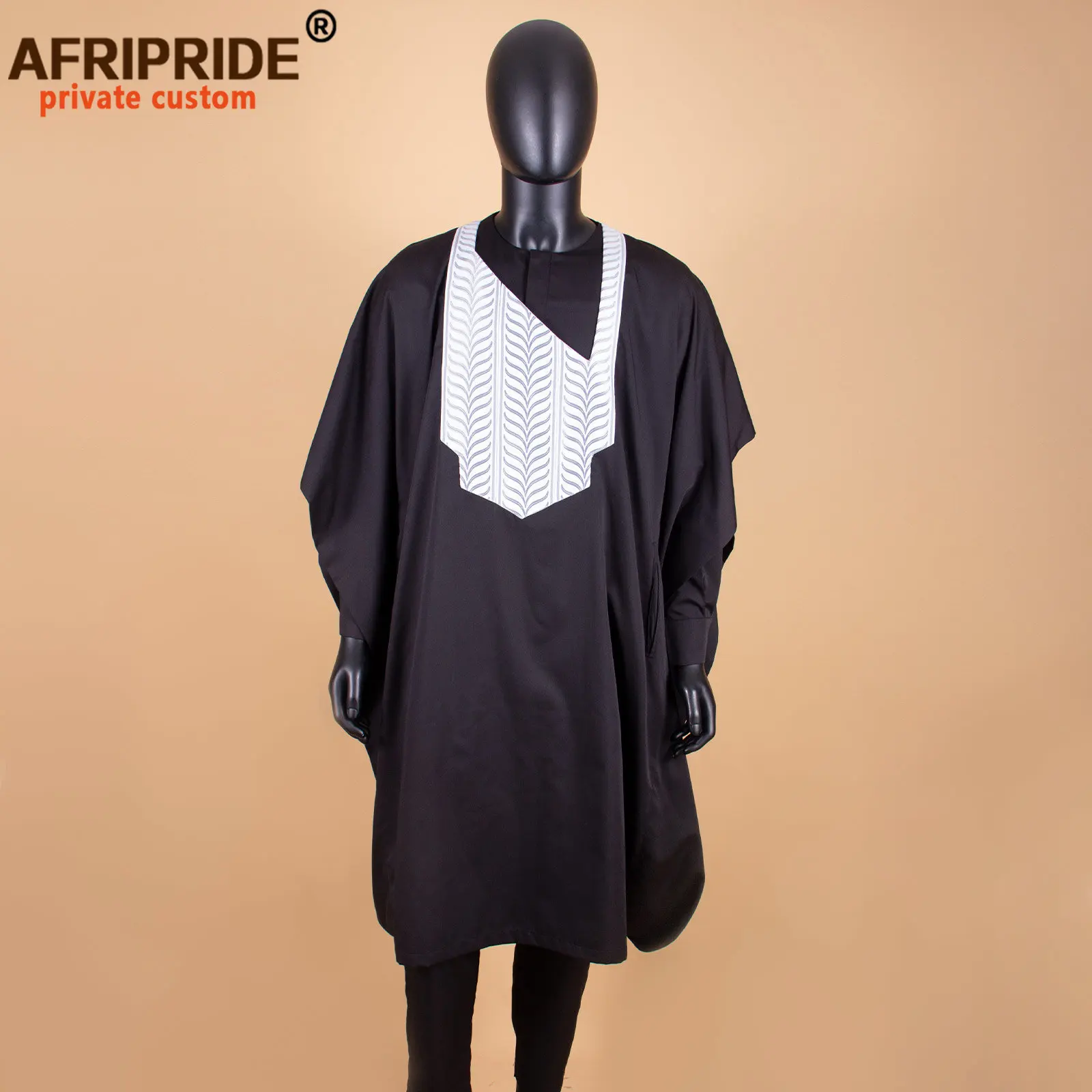 African Men Clothing Traditional Set for Evening Wedding Suit Agbada Robe Dashiki Shirts Ankara Pants Outfits AFRIPRIDE A2016022