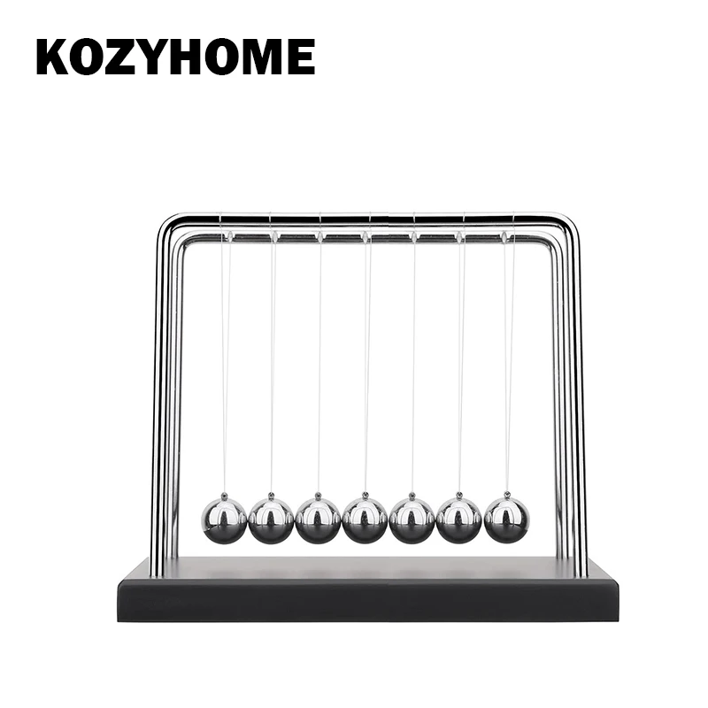 

KOZYHOME 7 Balls Newton Pendulum Stainless Steel Cradle Balance Balls Office Desk Ornaments Toys Physical Model for Students