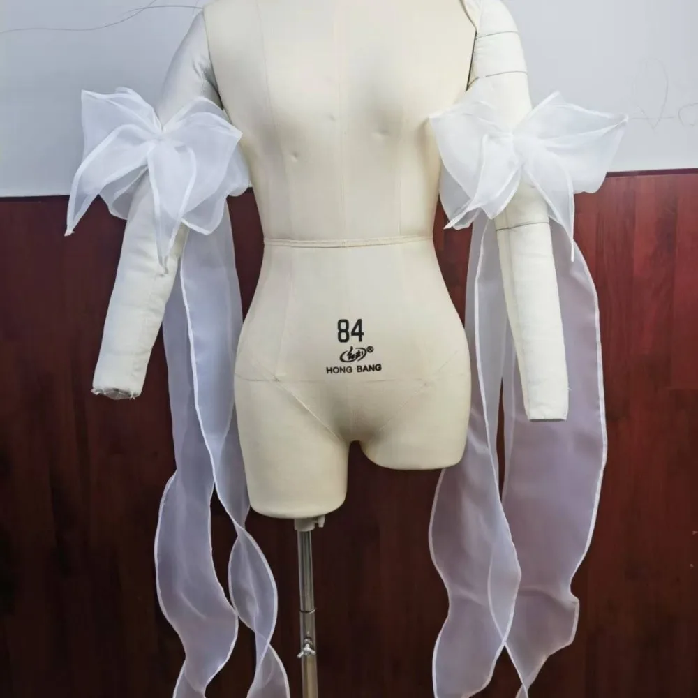 

Organza Double Layer Bow Arm Sleeves, Vivid 3D Bow Wedding Sleeves, Versatile Photo Props for Strapless Dress Accessories