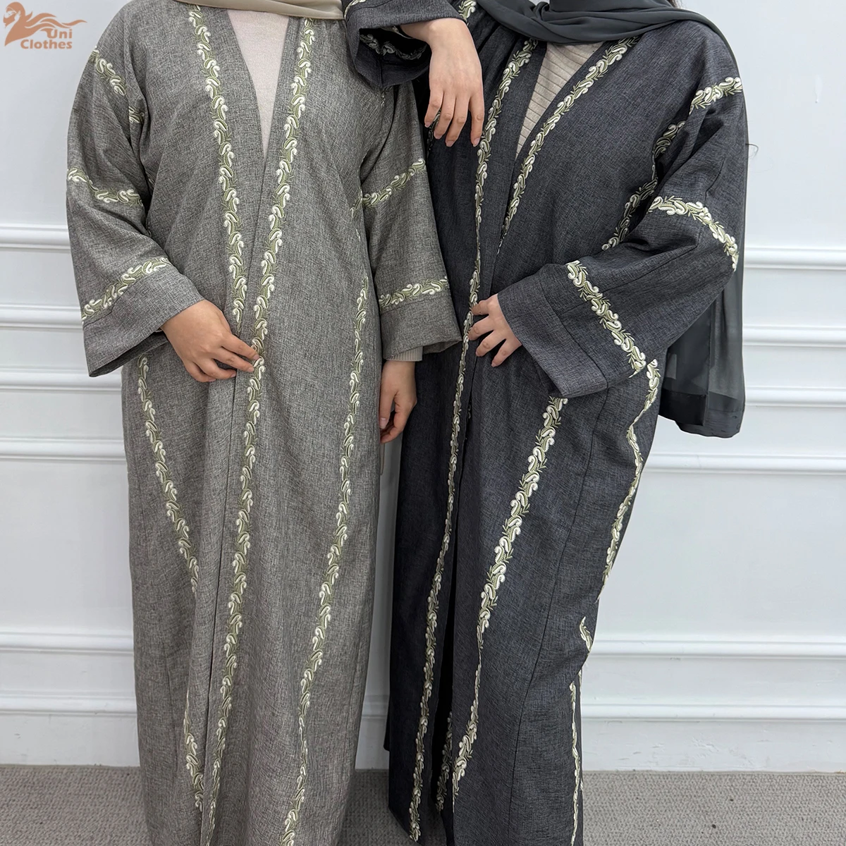 

Ramadan Eid New Abaya 2026 Flower Embroidery Cardigan Abaya Dubai Premium Modest Abaya Women Muslim Dress