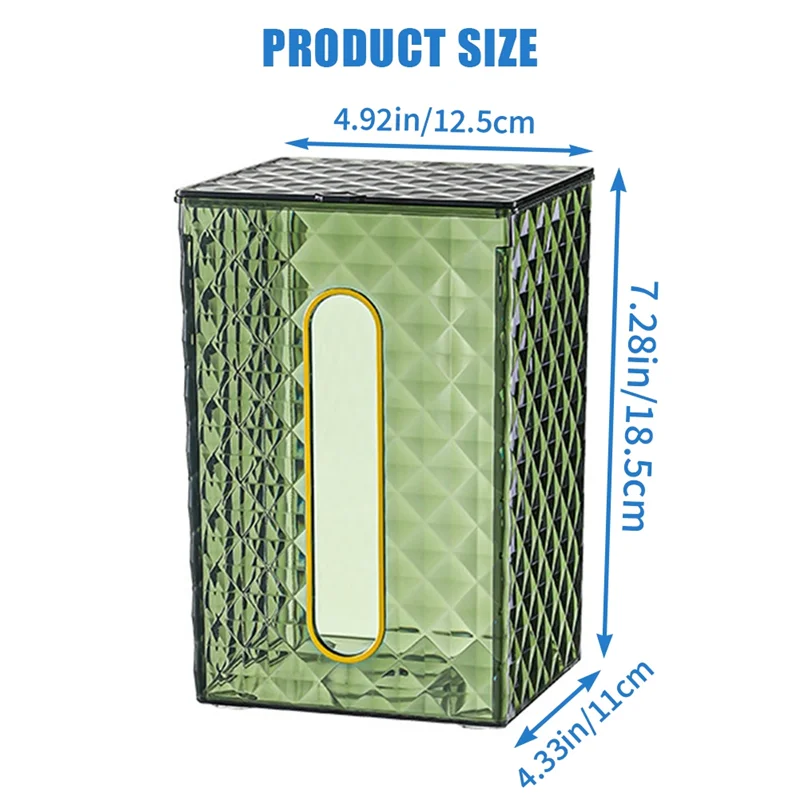 A21I-Household Tissue Box Transparent Desktop Tissue Box Pumping Paper Storage Box Living Room Dining Roo