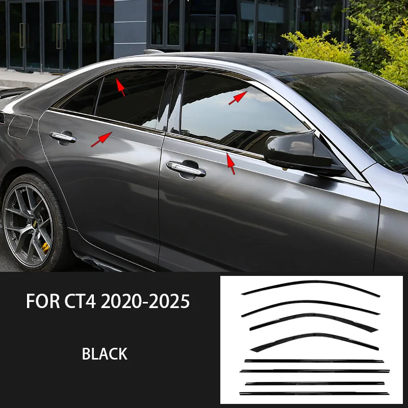 

FIT FOR Cadillac CT4 2020-2025 CT5 2020-2025 CT6 2016-2022 Stainless steel Exterior Window Molding Strip Sill side Cover Trim