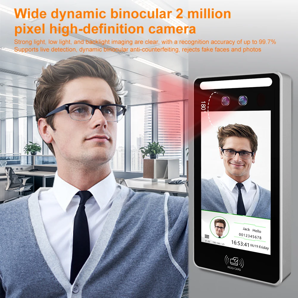 Wifi Palm Vein Face Recognition Access Control Dynamic Facial Detection Door Lock Face Attendance Machine Free App TCP SDK Cloud