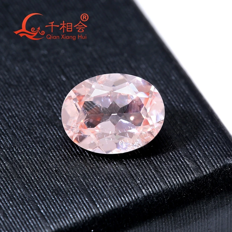 Morgan Pink/Morgan Orange color oval Shape  Lab-Created Sapphire Loose Gem Stone including Minor Cracks And Inclusions jewelry