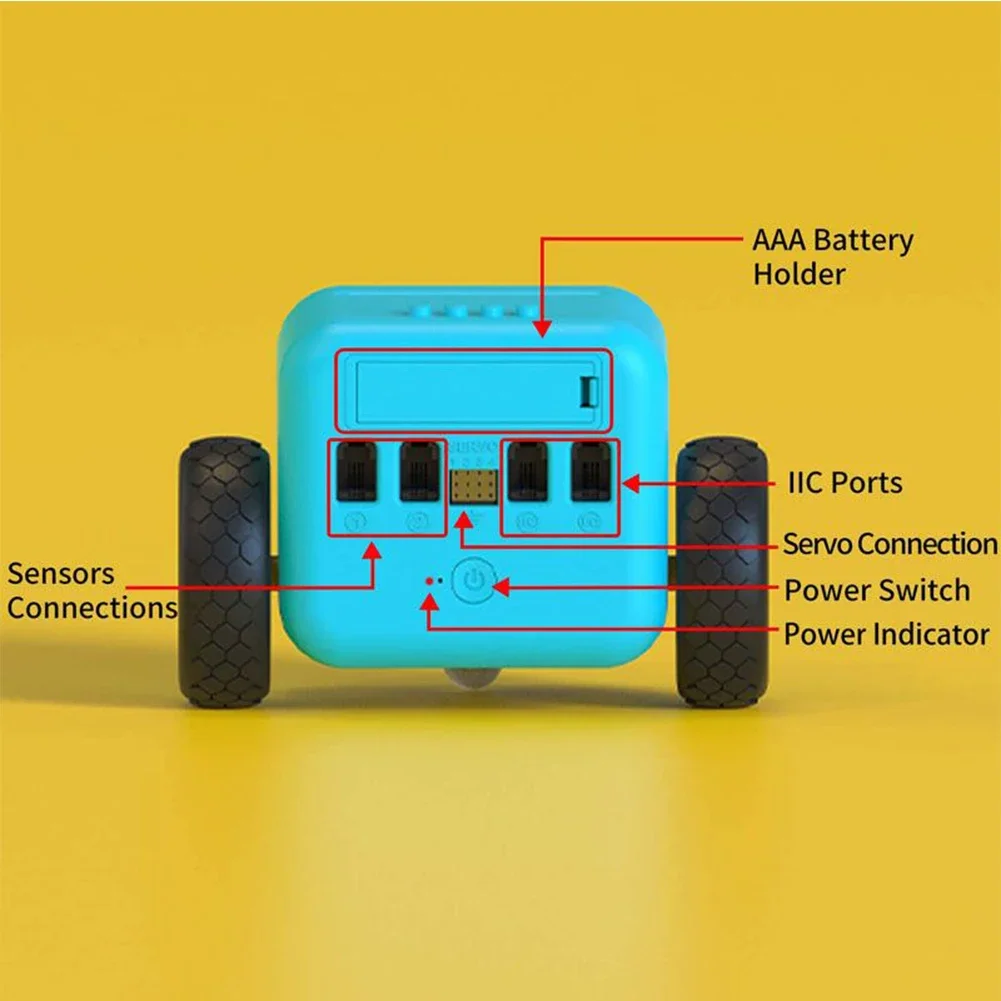 Micro:bit TPBot Kit de codificación de Robot de coche inteligente programable, extensión de bloques de construcción para niños, programación, aprendizaje, enseñanza de clase