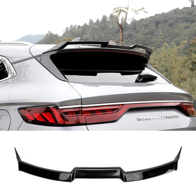 For New BYD Song Plus 2021-23 Body Upper Spoiler High Quality Carbon Black ABS Plastic Bumper Modification Exterior Accessories