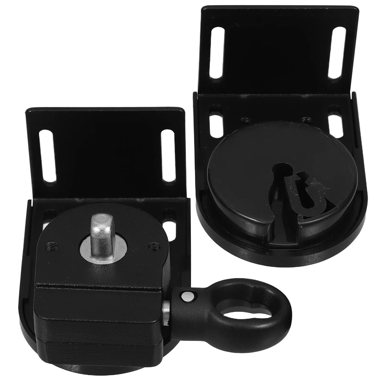 

Universal Outdoor Windproof Roller Blind Support Bracket Kit Black Gear Easy Installation for Awnings