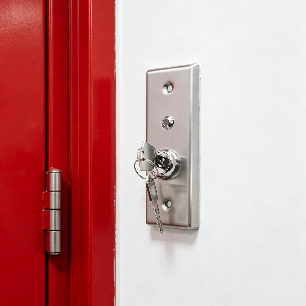 Electric Door Operator Electronic Door Release Stainless Steel Key Switch Wear Resistant Material Secure Key Mechanism
