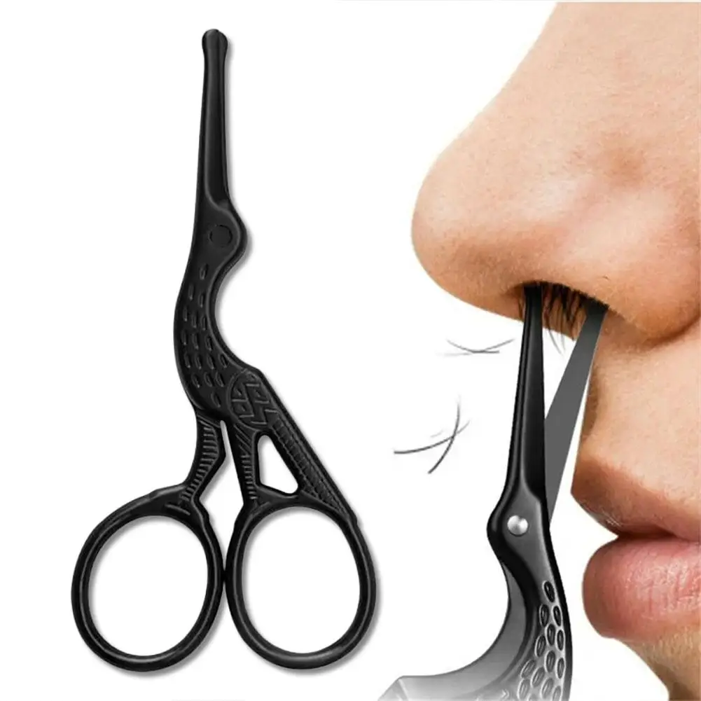 1PCS Round Tip Nose Scissors Nose Hair Trimming Scissors Round Head Nose Hair Cutting Man Facial Hair Scissor Makeup Beauty Tool