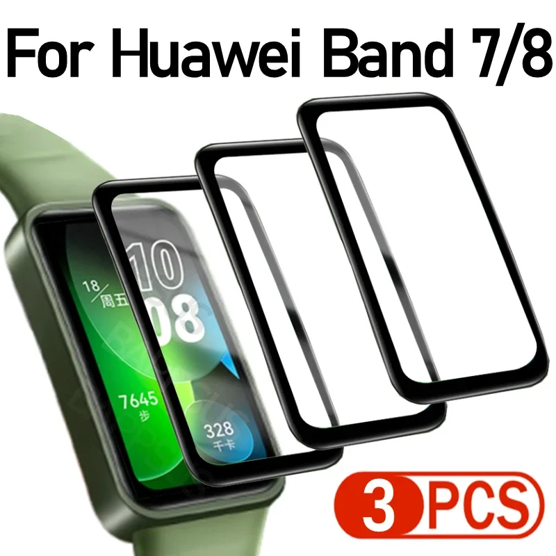 3D Curved Screen Protector For Huawei Band 8 7 HD Soft Fiber Cover Anti-scratch Protective Film For Huawei Band7 Band8 Not Glass