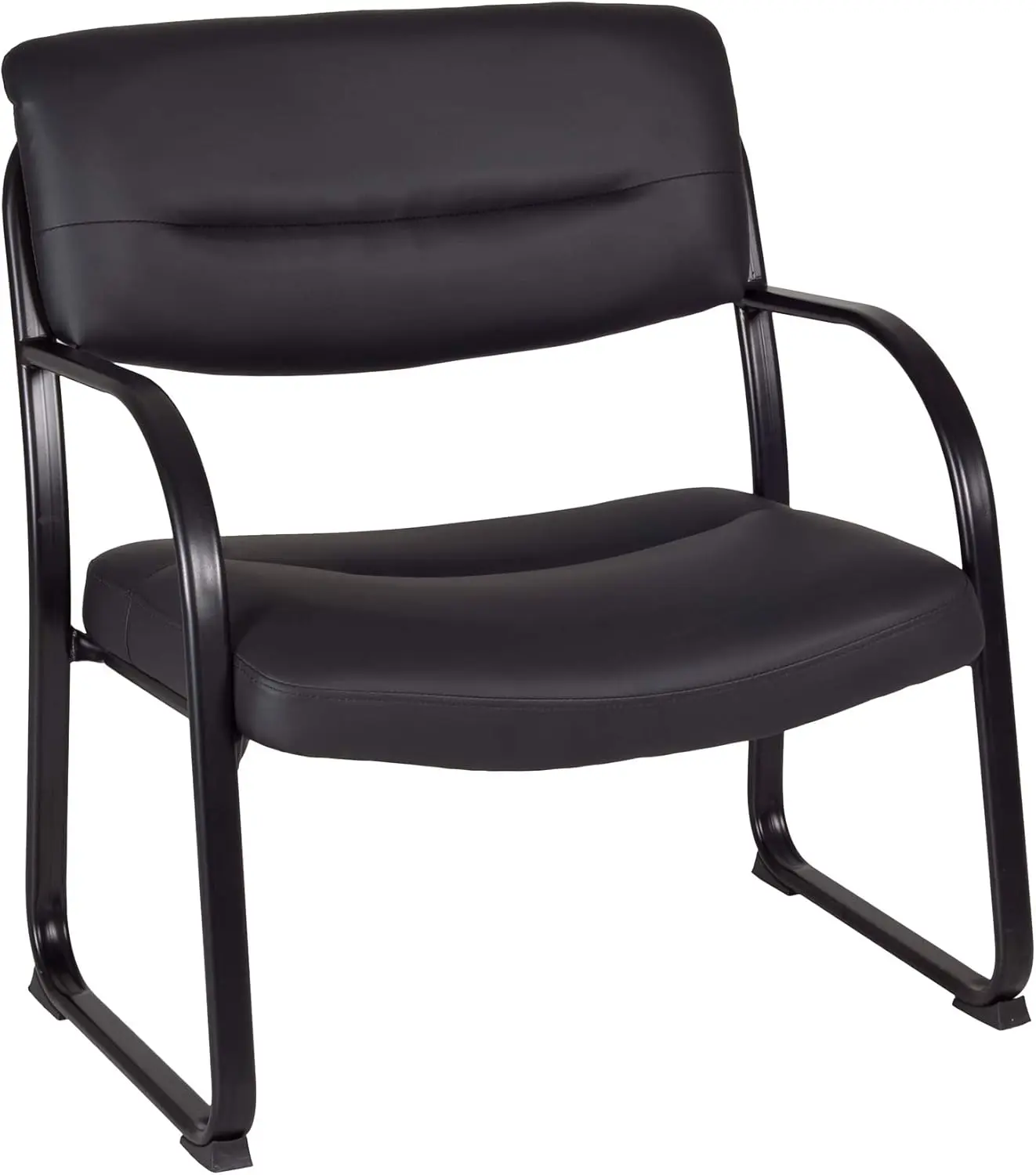 

Crusoe Leather Side & Guest Chair, Big & Tall, Black