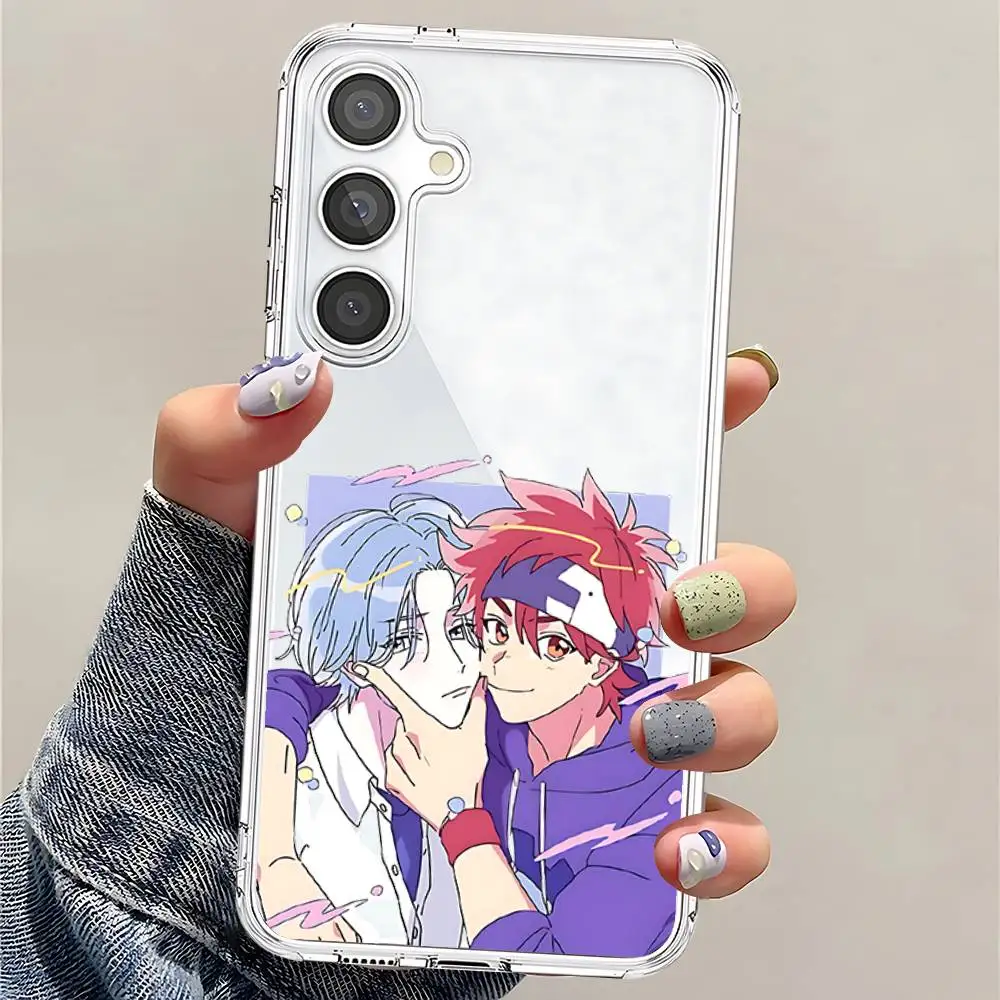 Amine S-SK8 The Infinitys Custodia per telefono trasparente anti-impronte per Samsung Galaxy A52, A12, A51, S24, S23, S22ULTRA, S21 Edge, S20LI