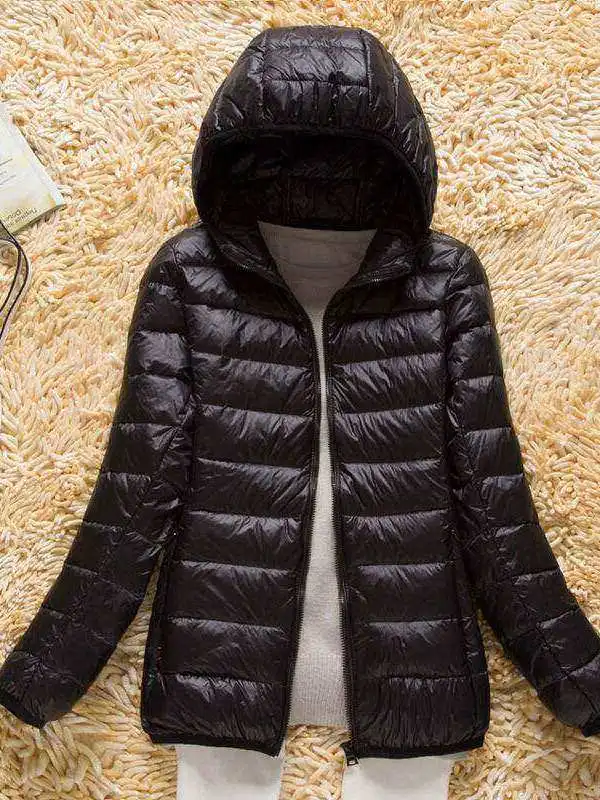 

Легкая короткая стеганая куртка женская осенне-зимняя, хлопковая, свободного кроя, с капюшоном, больших размеров, утепленная, верхняя одежда