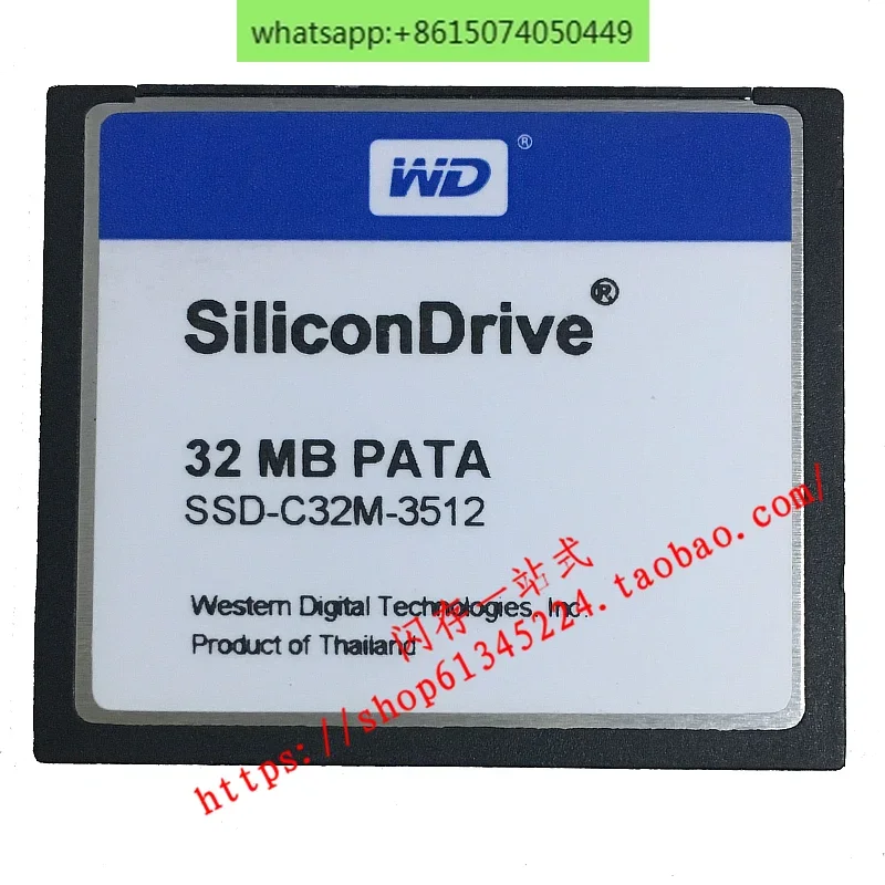 

Original WD SILICON DRIVE CF 32M Industrial CF Card 32MB SSD-C32M Small Capacity Card