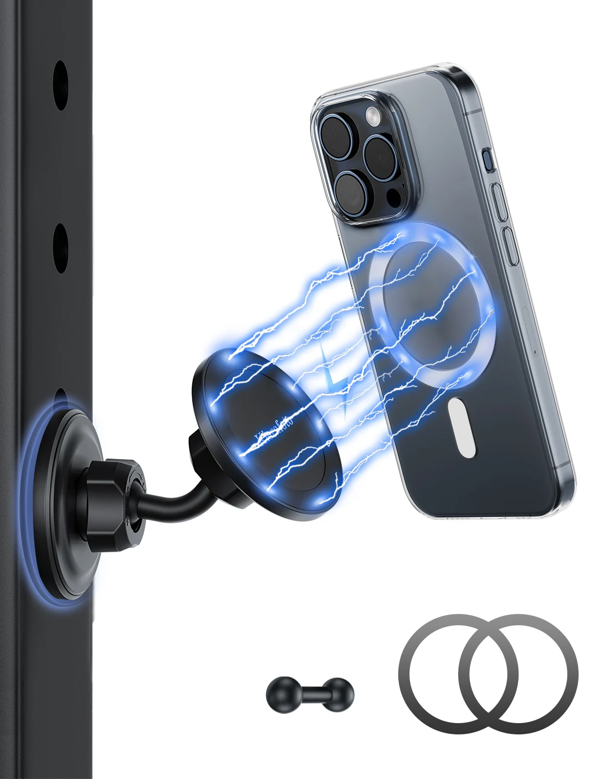 

Магнитное крепление для телефона Gym Buddy двойное сильное магнитное крепление для телефона и держатель с магнитным креплением для телефона iPhone 15 Pro Max 14 13 12