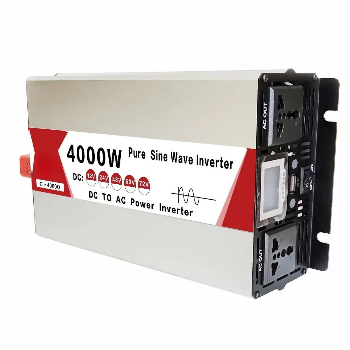 Pure Sine Wave Inverter 12v 220v Power 4000W 5000W 3500W Solar Car Inverters With USB Multi Function Display Converter