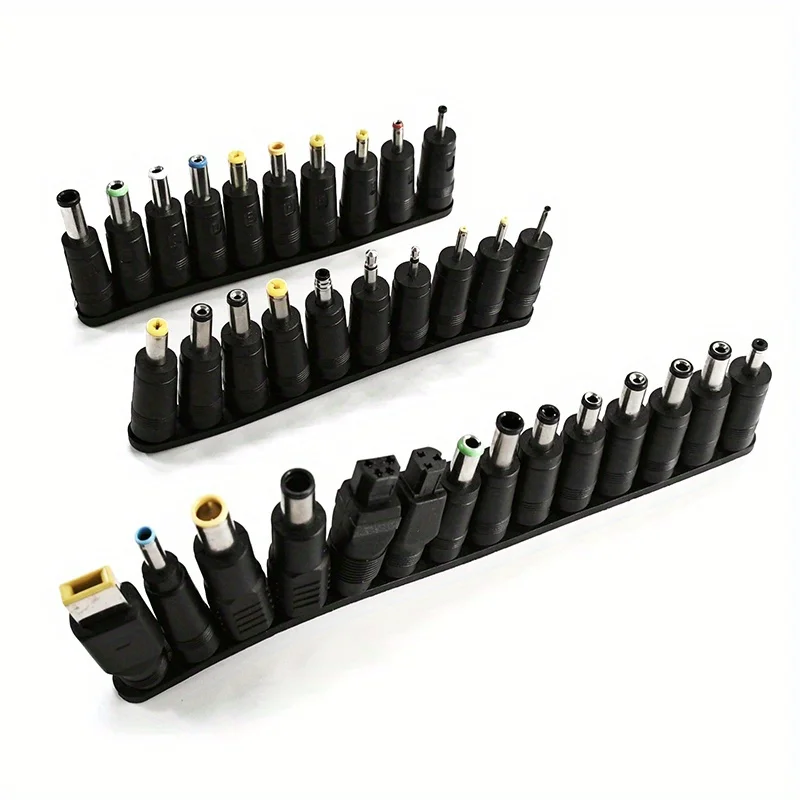Universal 34pcs DC Connectors Plug Kit DC Power Adapter Connector, 5.5 x 2.1mm Female Base niversal DC plugs power converter