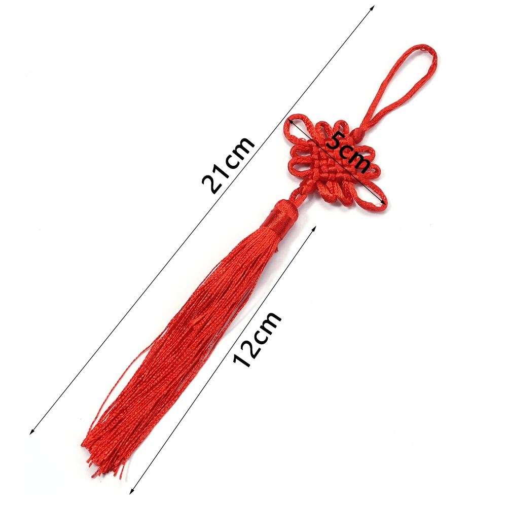 10PCS Handmade Chinese Knots Fortune Tassels Satin Silk Floss Tassel for New Year's Gifts Spring Festival DIY Craft Decor