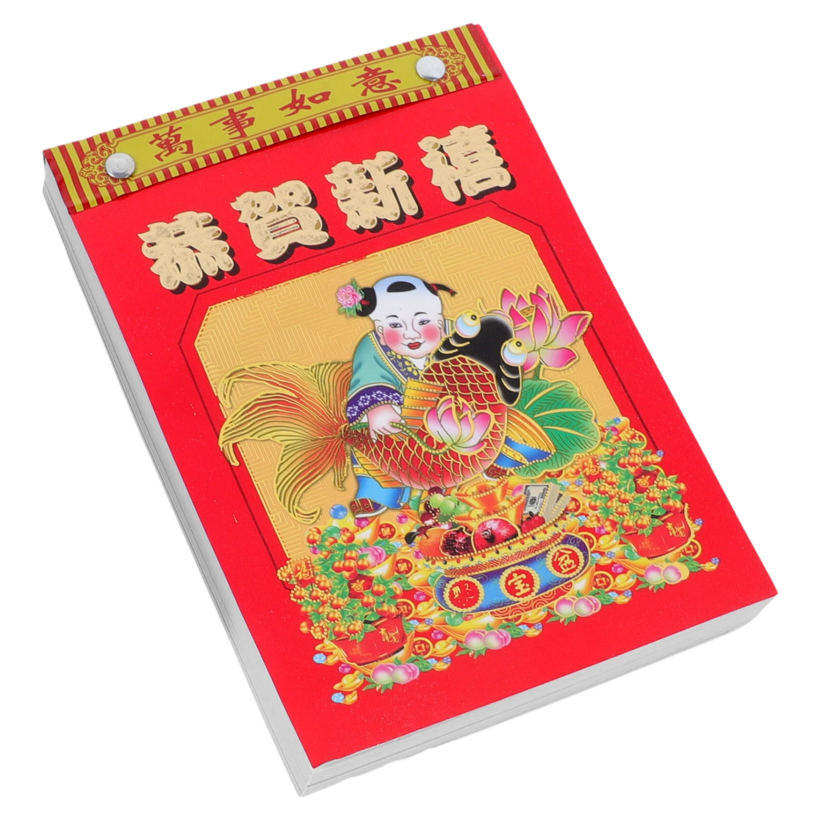 

2024 Dragon Year Lunar Calendars Retro Decor Chinese Tradition Wall Hanging Tearable 32 Pages 12x17 2cm Thick Paper Daily Use
