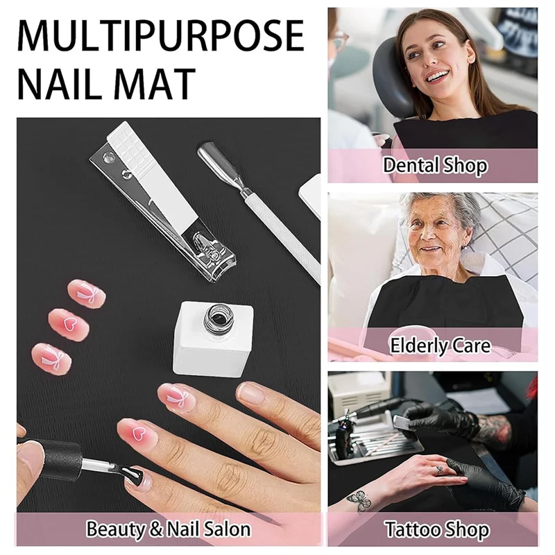 

RMWIN-Складные бумажные полотенца для ногтей, 125 шт., одноразовые, настольные акриловые листы для практики ногтей, коврик для практики стола для ногтей