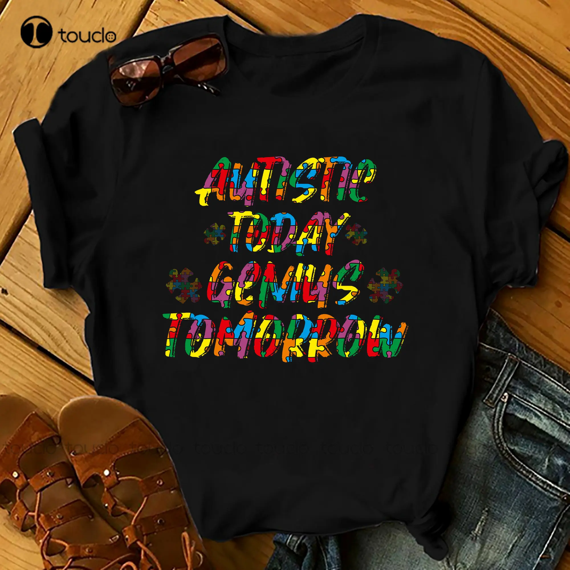 Genius Tomorrow - Autism Awereness T-Shirts Men Woman Kids Birthday T Shirts Summer Tops Beach T Shirts Xs-5Xl Breathable Cotton