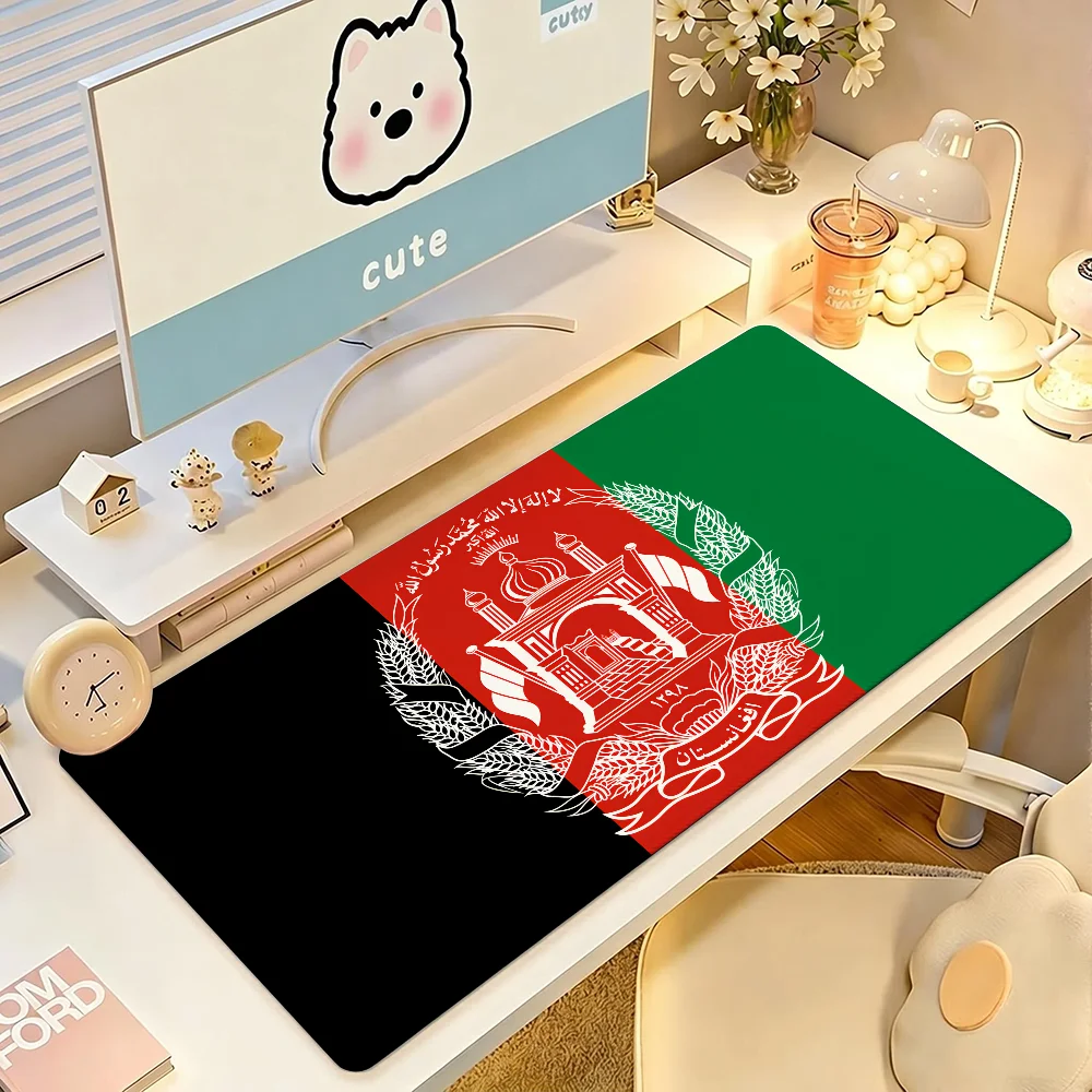 

Nation Afghan A-Afghanistan Mouse Pad Large Non-Slip Waterproof Mat Stitched Edge Keyboard Pad for Gaming Daily Office