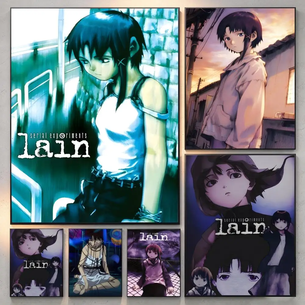 Psychological Anime Serial Experiments Lain Poster Current Style Home Wall Art & Sleek Living Space Accents